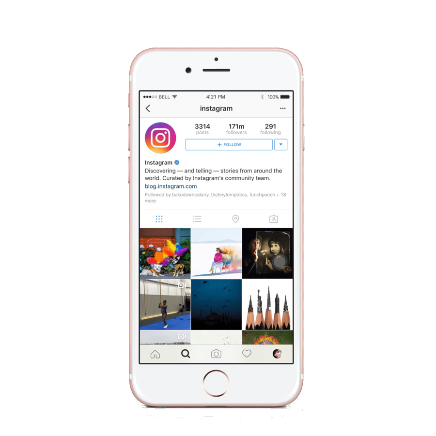 celular com logo do instagram